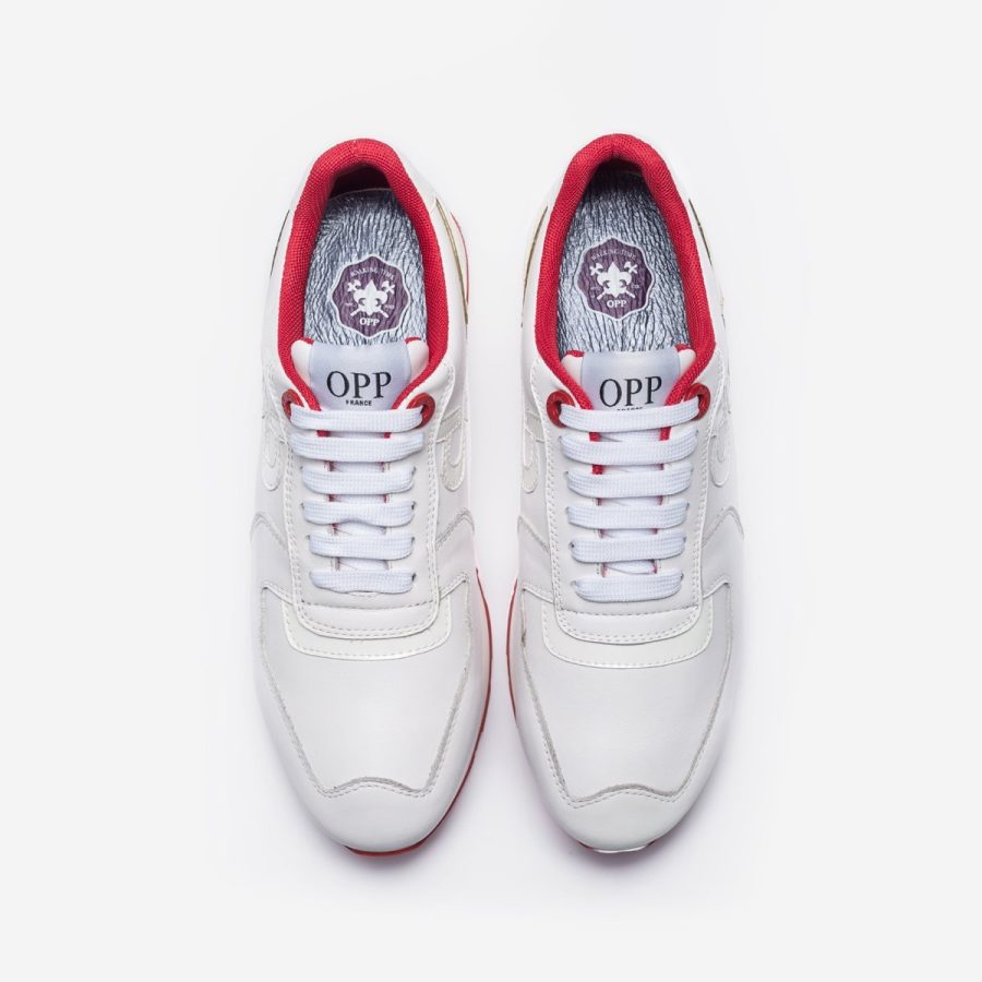 Lace-Up Suede Sneakers White - Top Sneakers - OPP Official Store (OPP France)