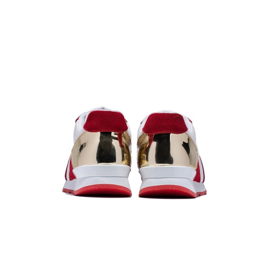 Lace-Up Suede Sneakers Red - Top Sneakers - OPP Official Store (OPP France)