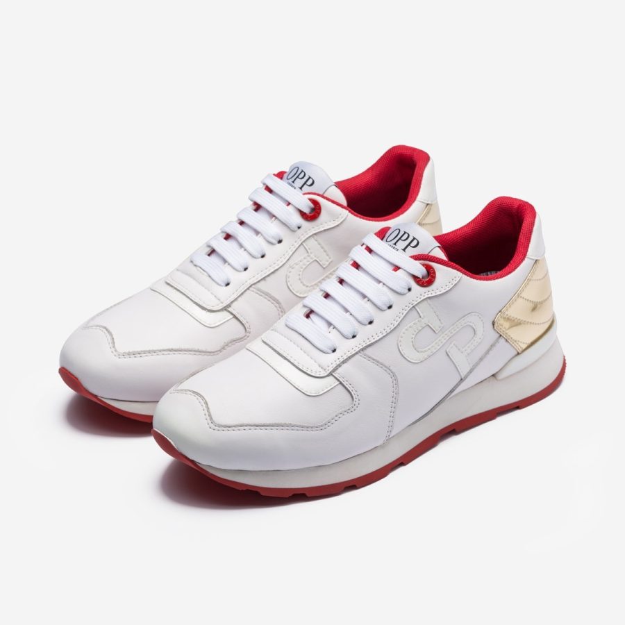 Lace-Up Suede Sneakers White - Top Sneakers - OPP Official Store (OPP France)