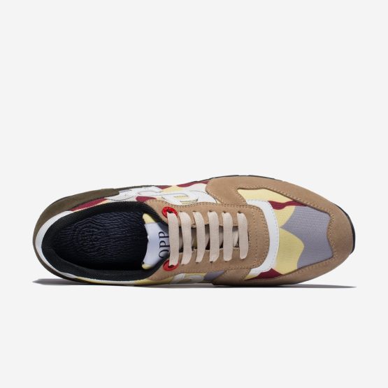 Lace-Up Suede Sneakers Khaki