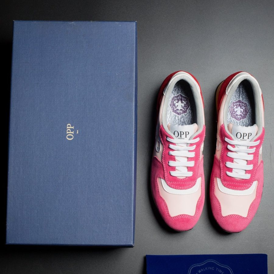 Women Lace-Up Suede Sneakers Rose - Top Women Sneakers - OPP Official Store (OPP France)
