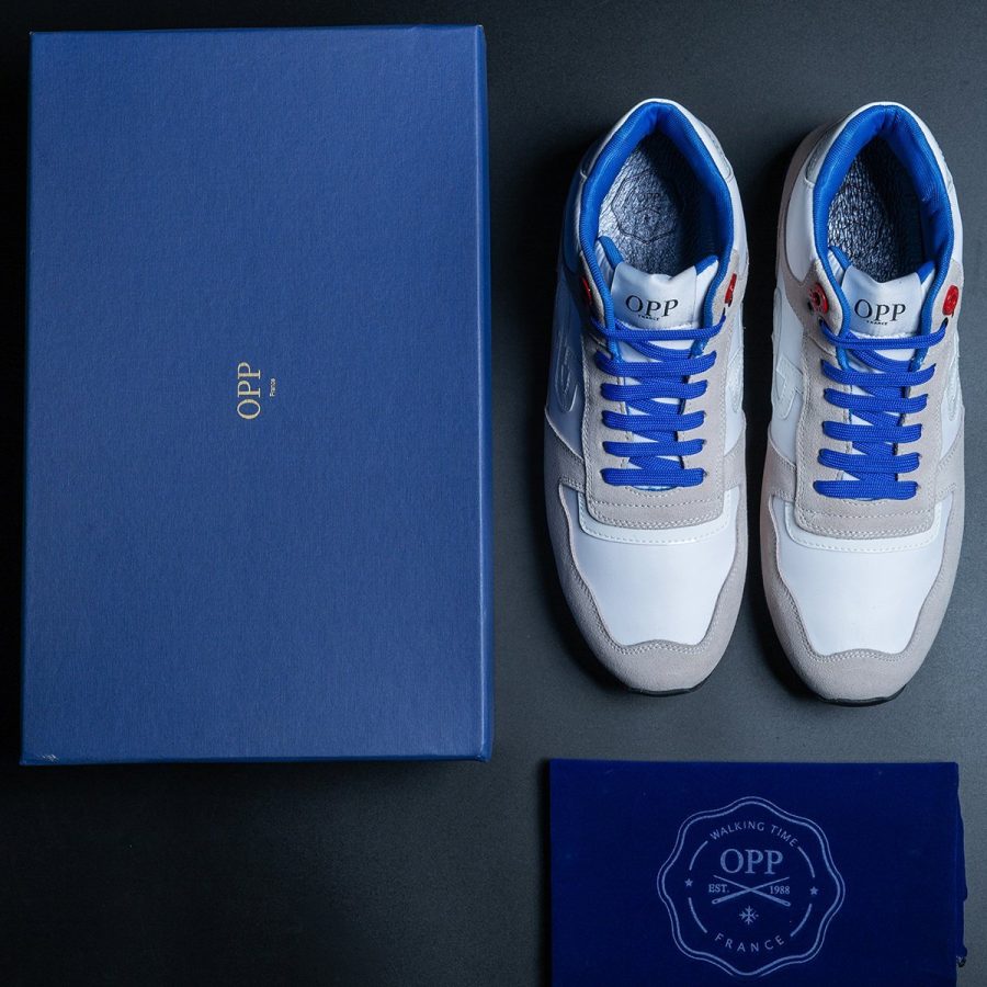 High Top Lace-Up Suede Sneakers White - Image 7