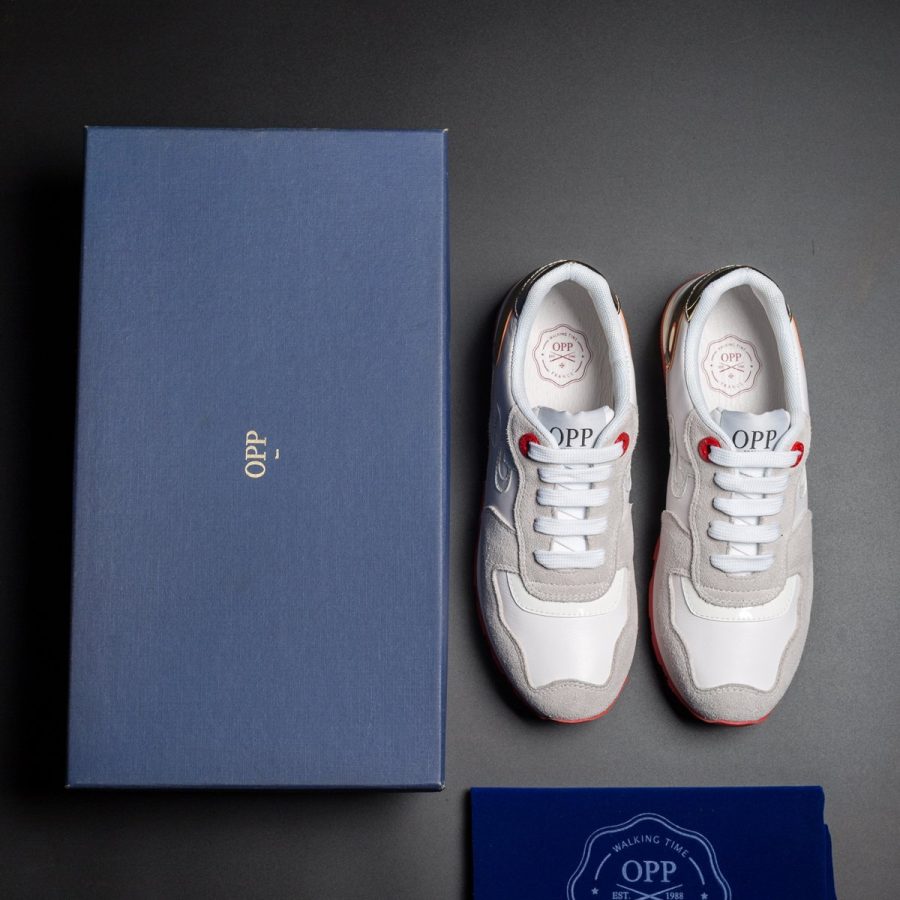 Women Lace-Up Suede Sneakers White - Top Women Sneakers - OPP Official Store (OPP France)