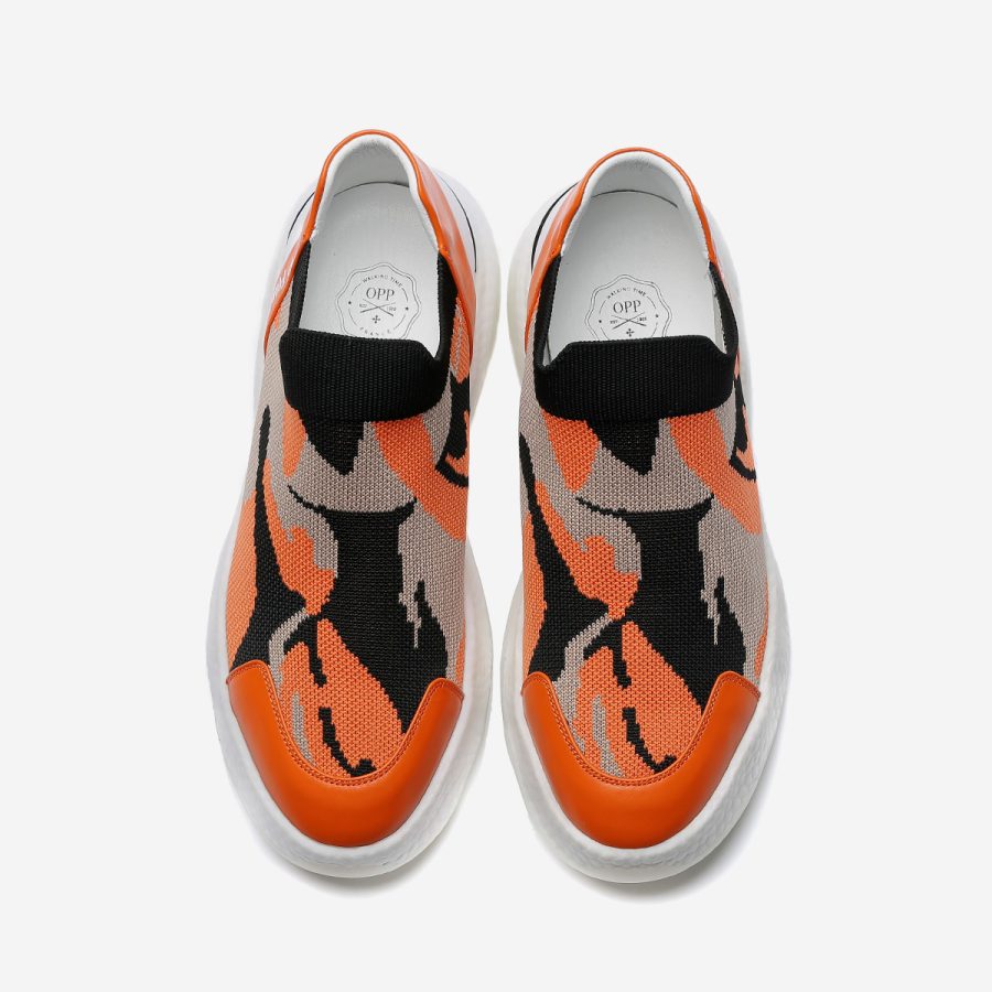 Casual Lace-Up Shoes Orange - Image 2