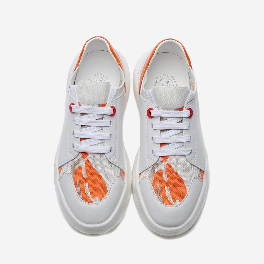 Casual Lace-Up Shoes Orange - Image 2