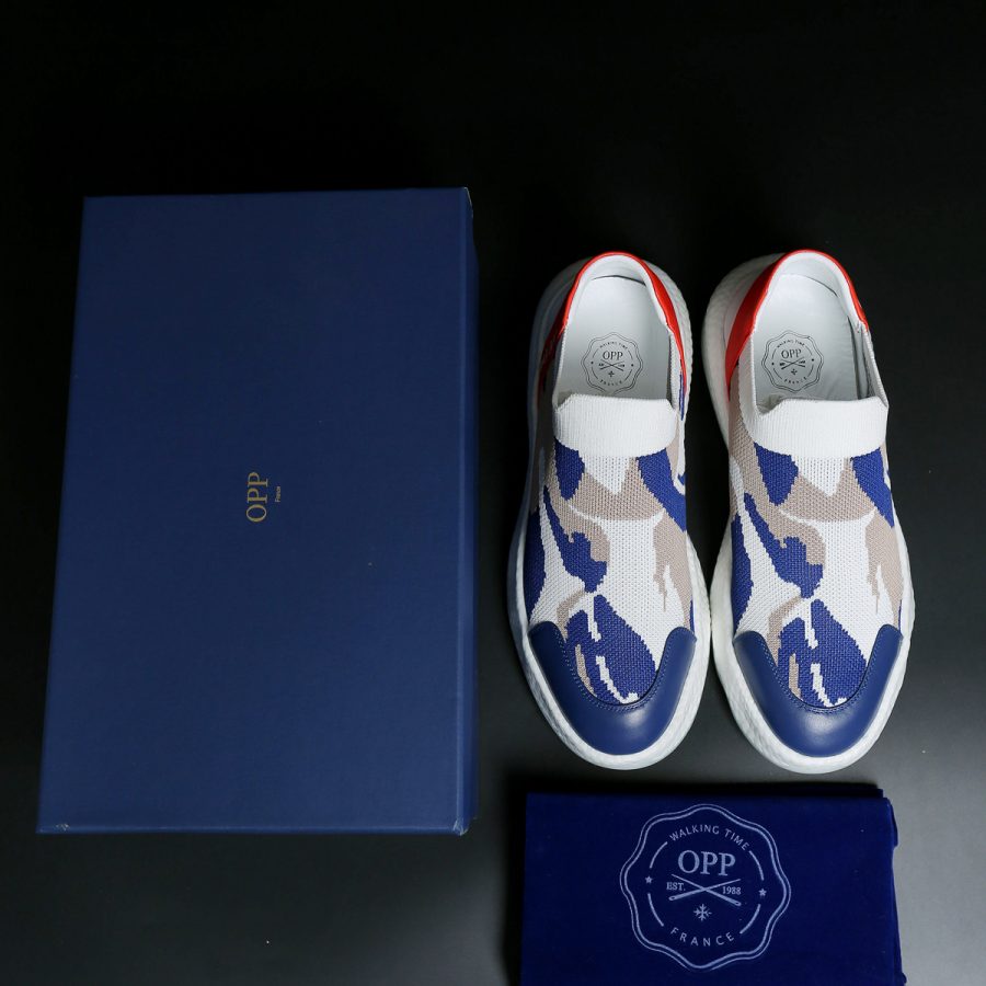 Casual Lace-Up Shoes Blue White - Image 7