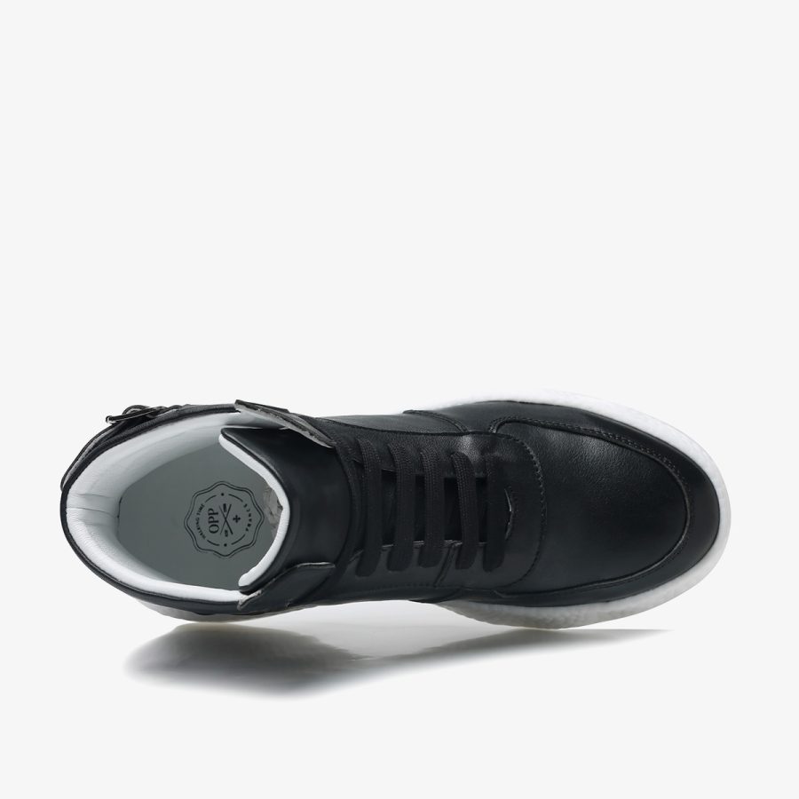 Men High-Top Shoes Black - Image 4