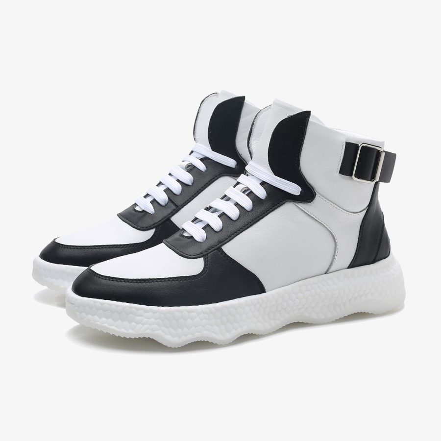 Men High-Top Shoes Black - Image 6