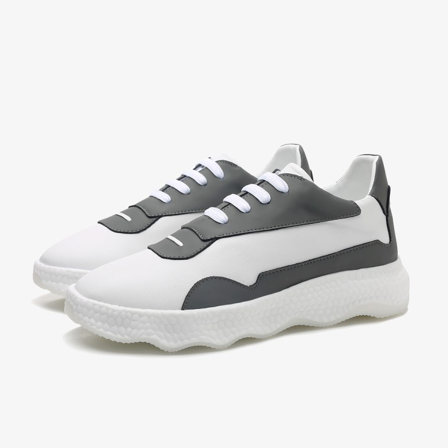 Casual Lace-Up Shoes Grey - Image 6