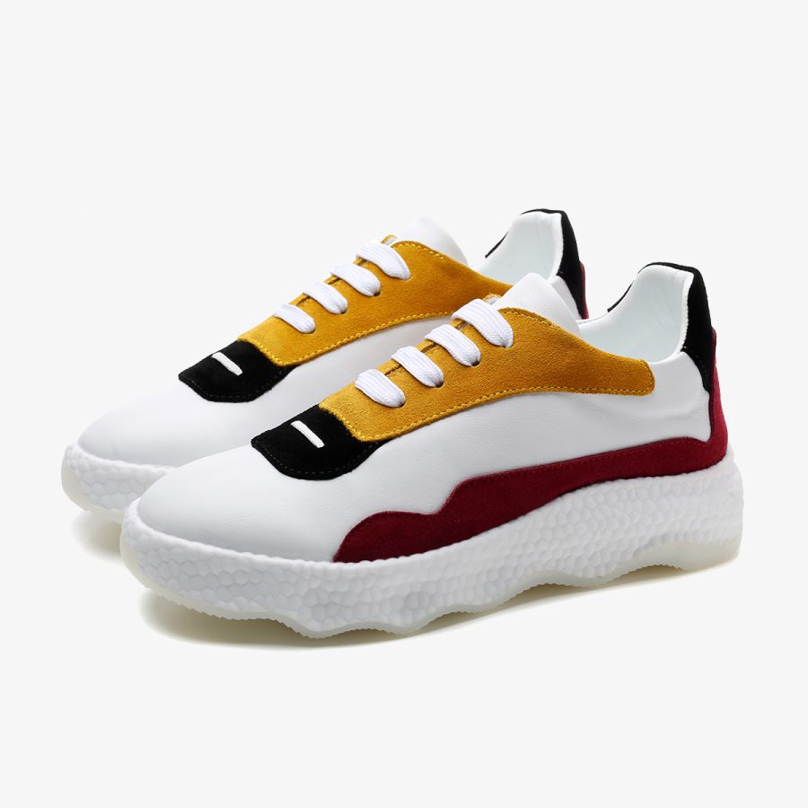 Women Casual Lace-Up Shoes Yellow - Image 6