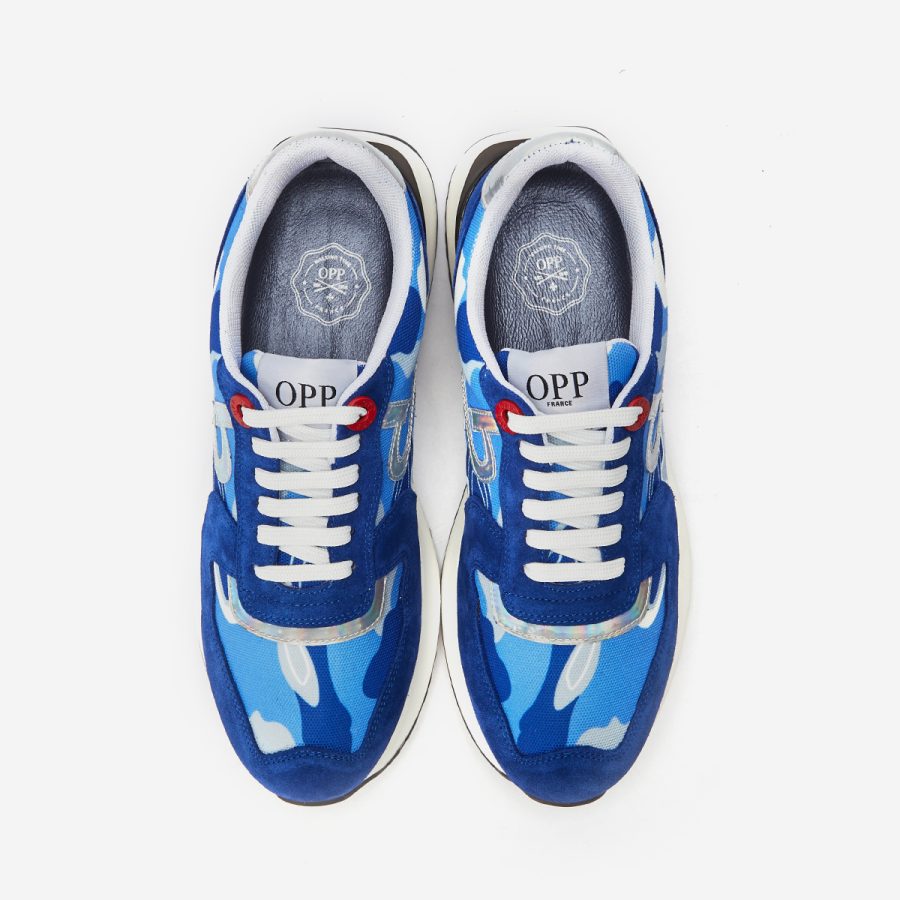 Lace-Up Suede Sneaker Sky Blue - Image 2