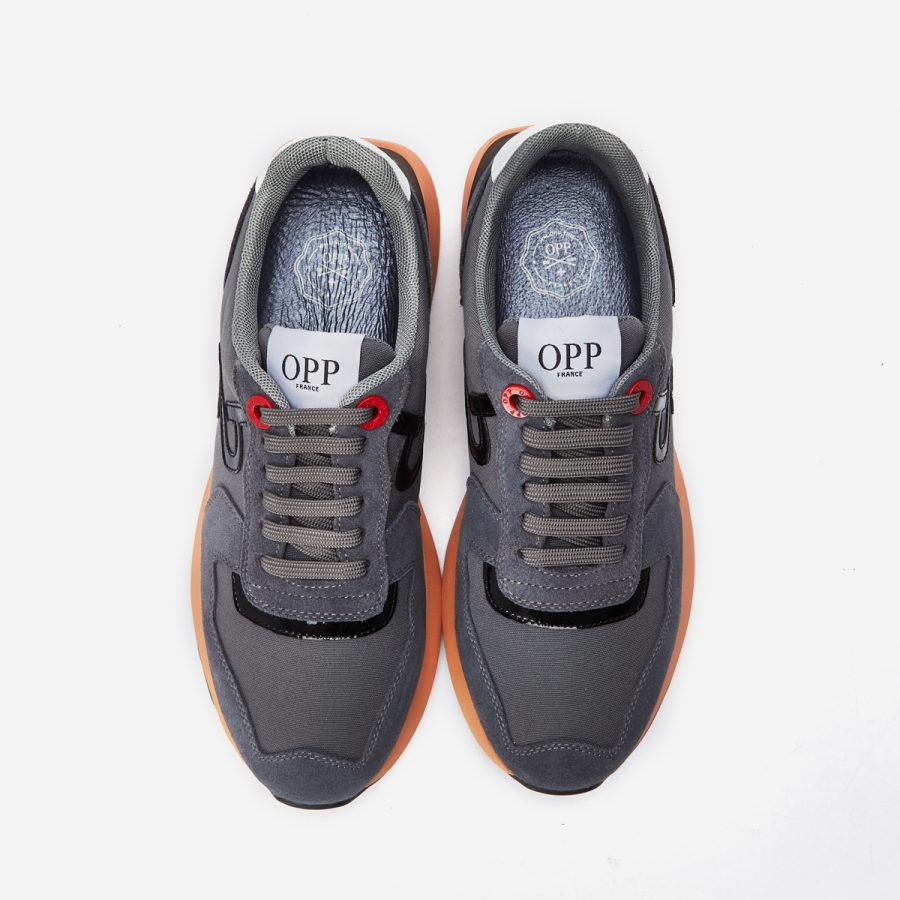 Lace-Up Suede Sneaker Gray - Image 2