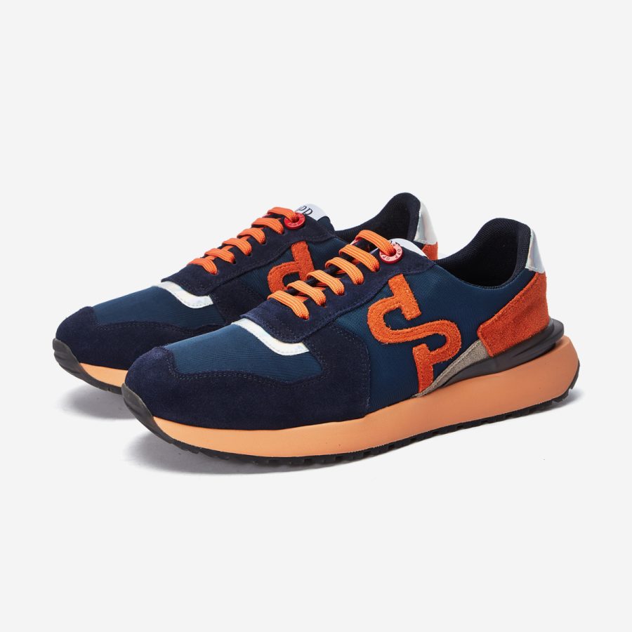 Lace-Up Suede Sneaker Blue - Image 3