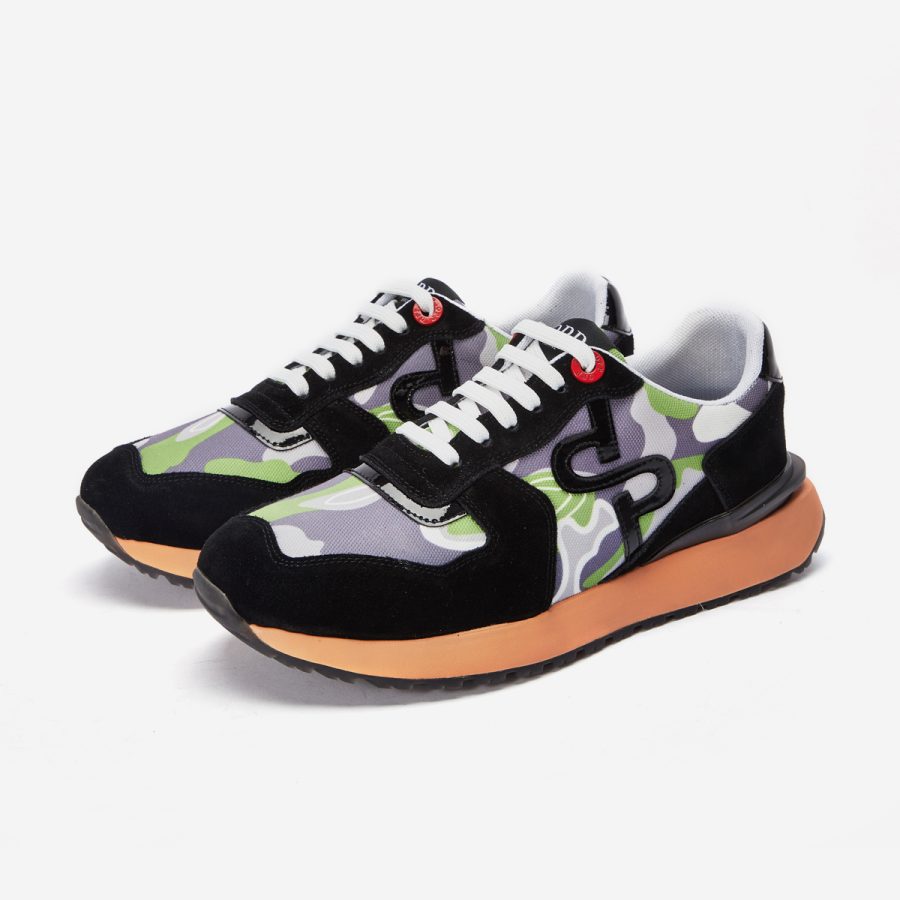 Lace-Up Suede Sneaker Black - Image 3