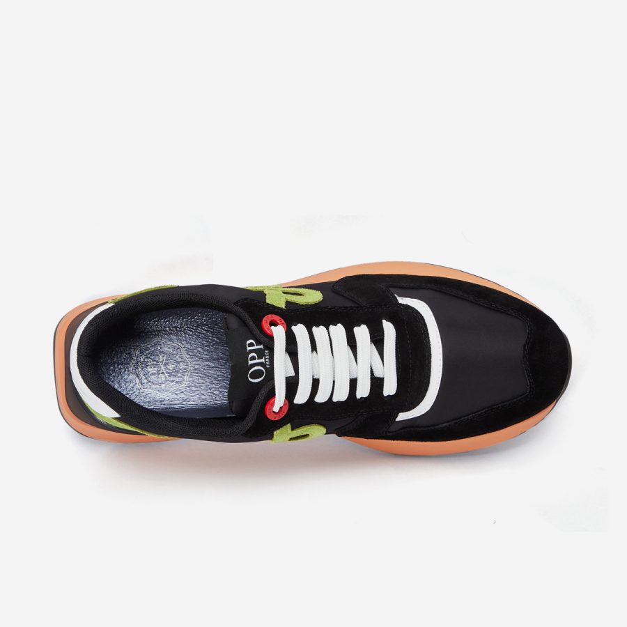 Lace-Up Suede Sneaker Black - Image 4