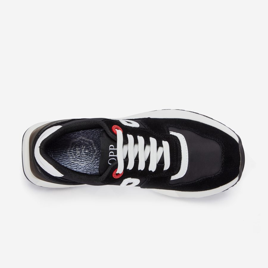 Women Lace-Up Suede Sneaker Black - Image 4