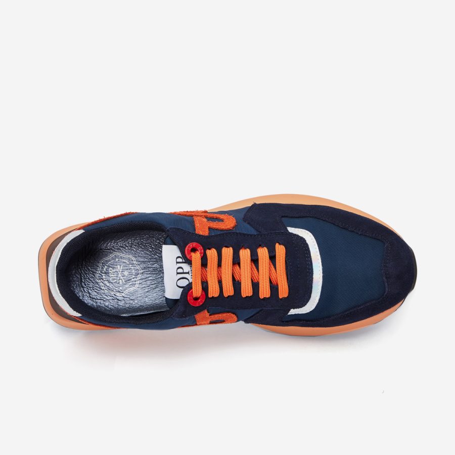 Lace-Up Suede Sneaker Blue - Image 4