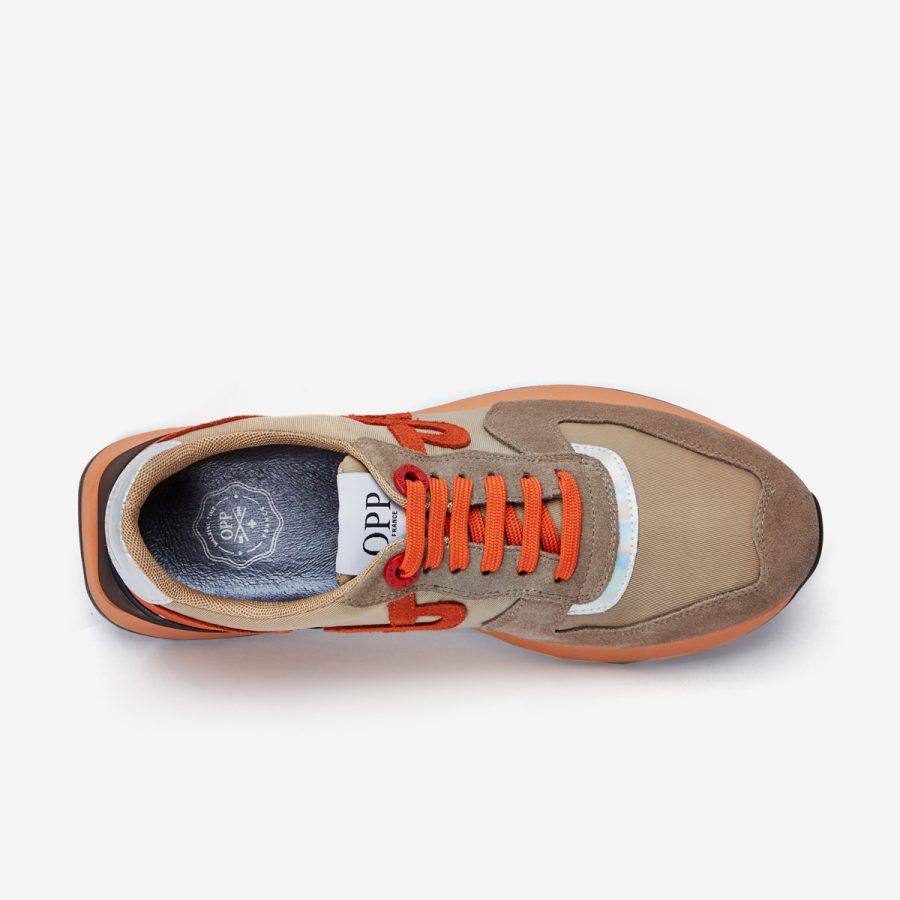Lace-Up Suede Sneaker Khaki - Image 4