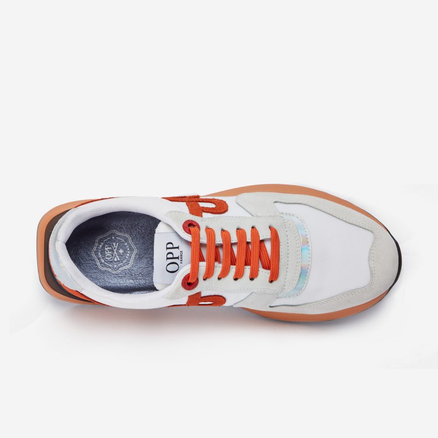 Lace-Up Suede Sneaker White - Image 4