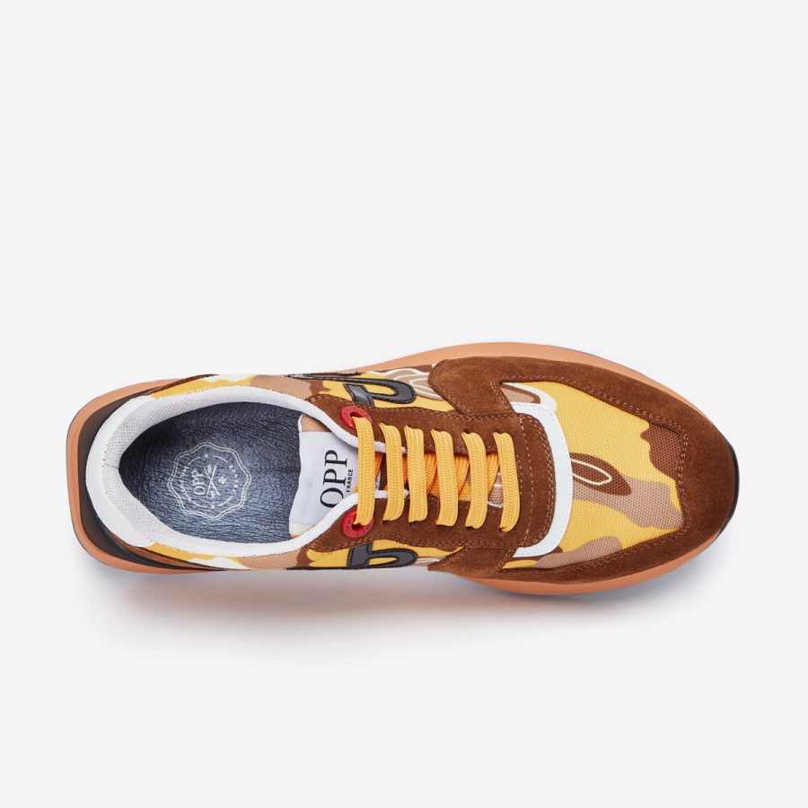 Lace-Up Suede Sneaker Yellow - Image 4