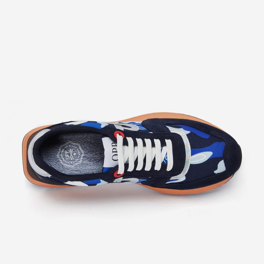 Lace-Up Suede Sneaker Navy Blue - Image 4