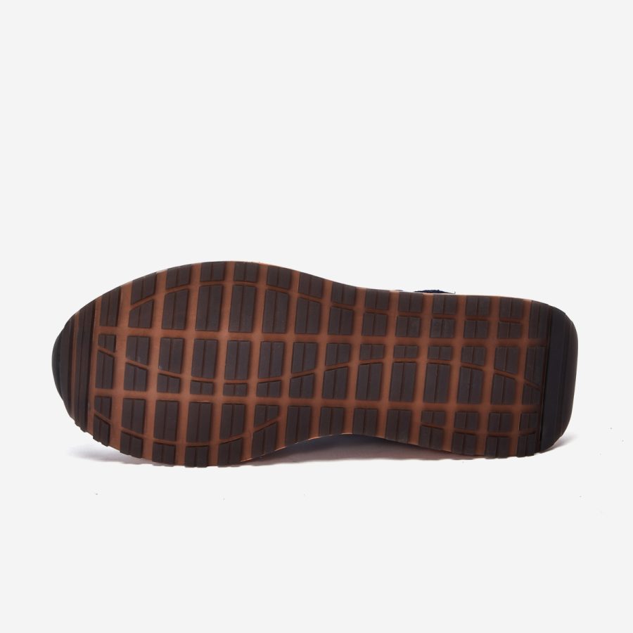 Lace-Up Suede Sneaker Navy Blue - Image 5