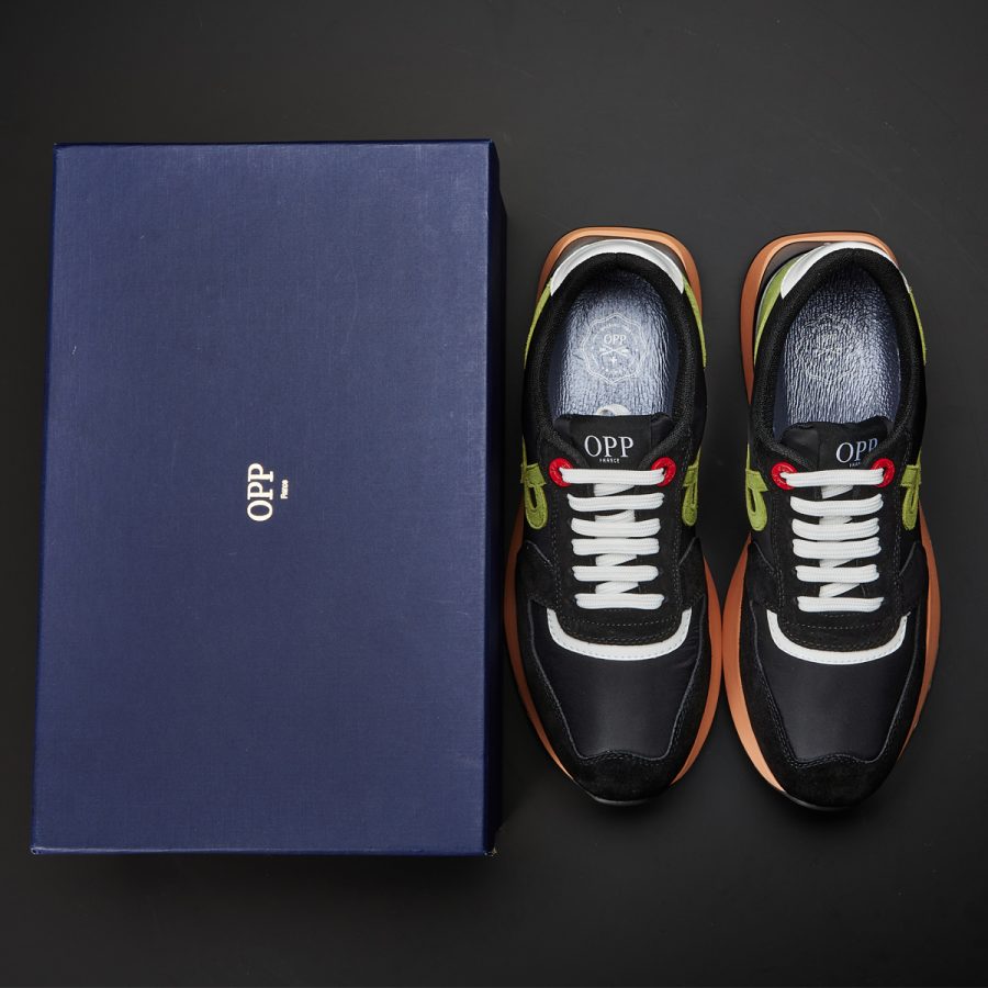 Lace-Up Suede Sneaker Black - Image 7