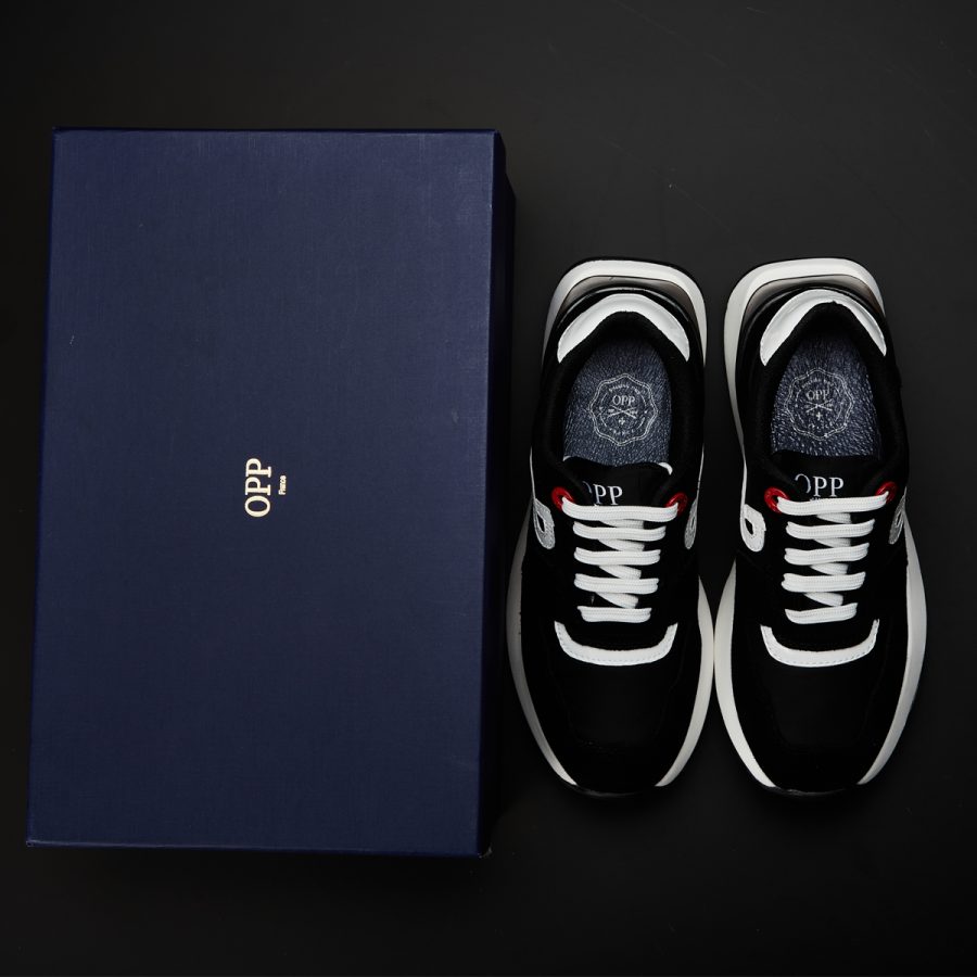 Women Lace-Up Suede Sneaker Black - Image 7