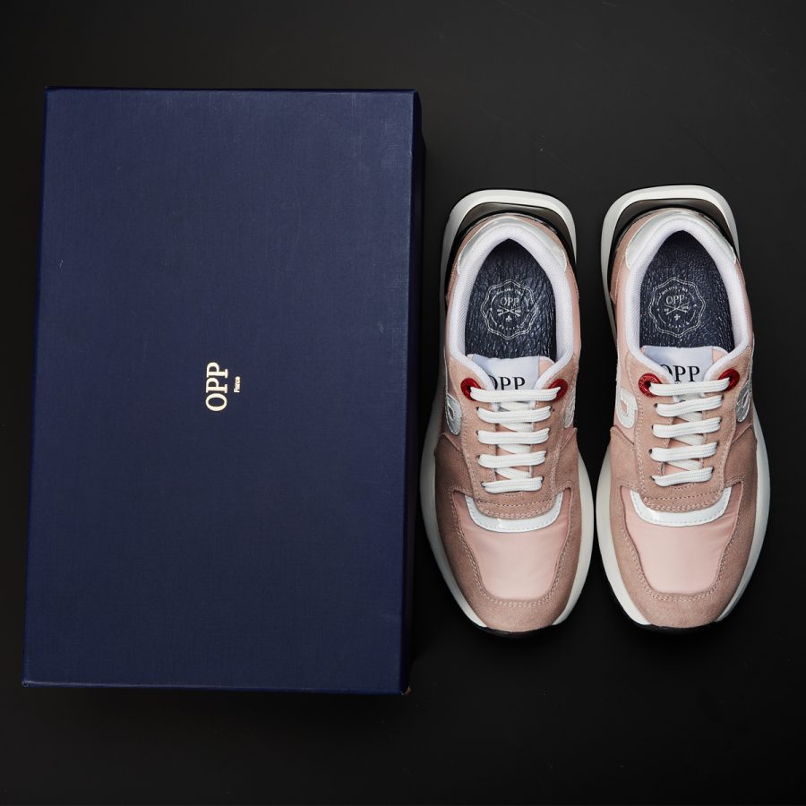 Women Lace-Up Suede Sneaker Pink - Image 7