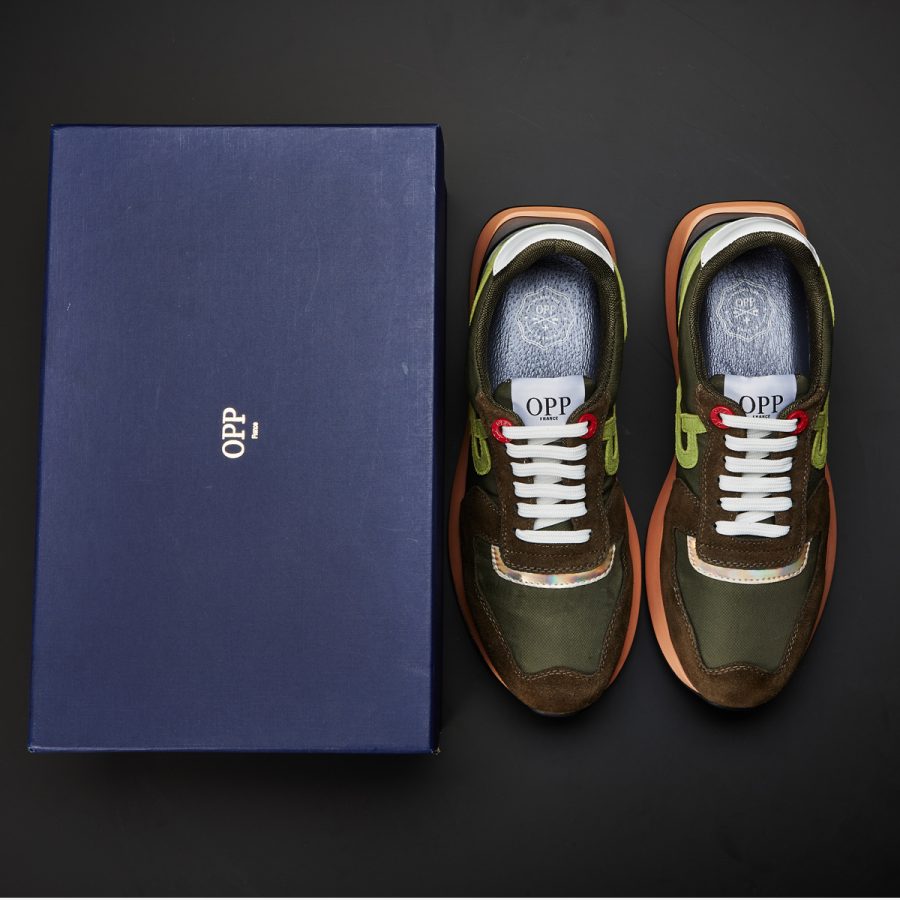 Lace-Up Suede Sneaker Army Green - Image 7