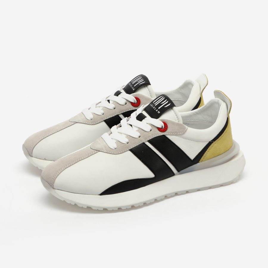 White Nylon Bumpr Sneakers - Image 3