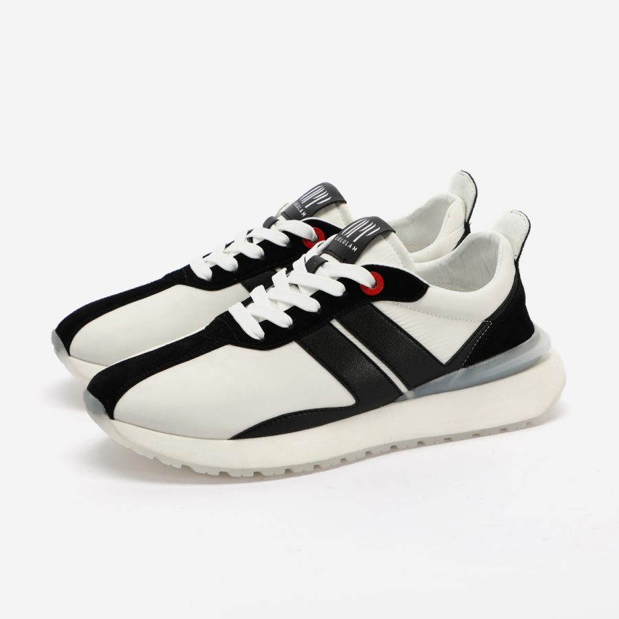 Women White Nylon Bumpr Sneakers - Image 3