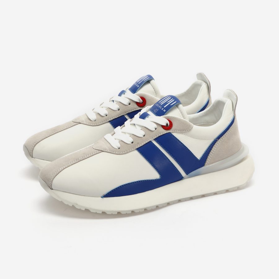 White Nylon Bumpr Sneakers - Image 3