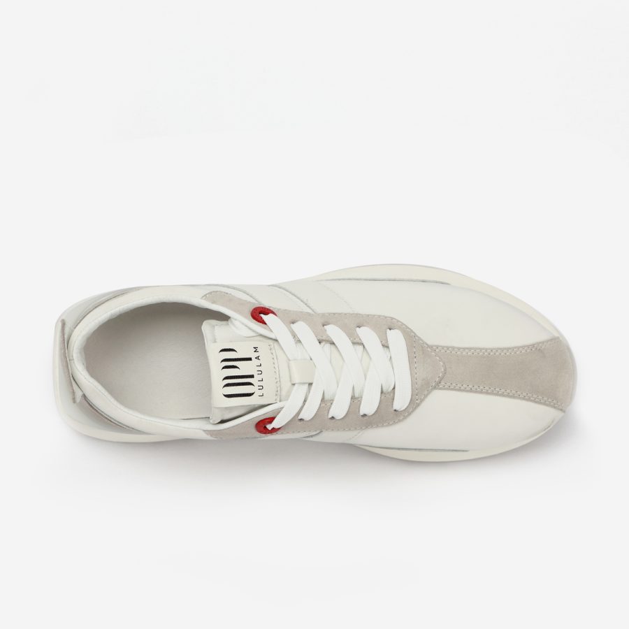 White Nylon Bumpr Sneakers - Image 5