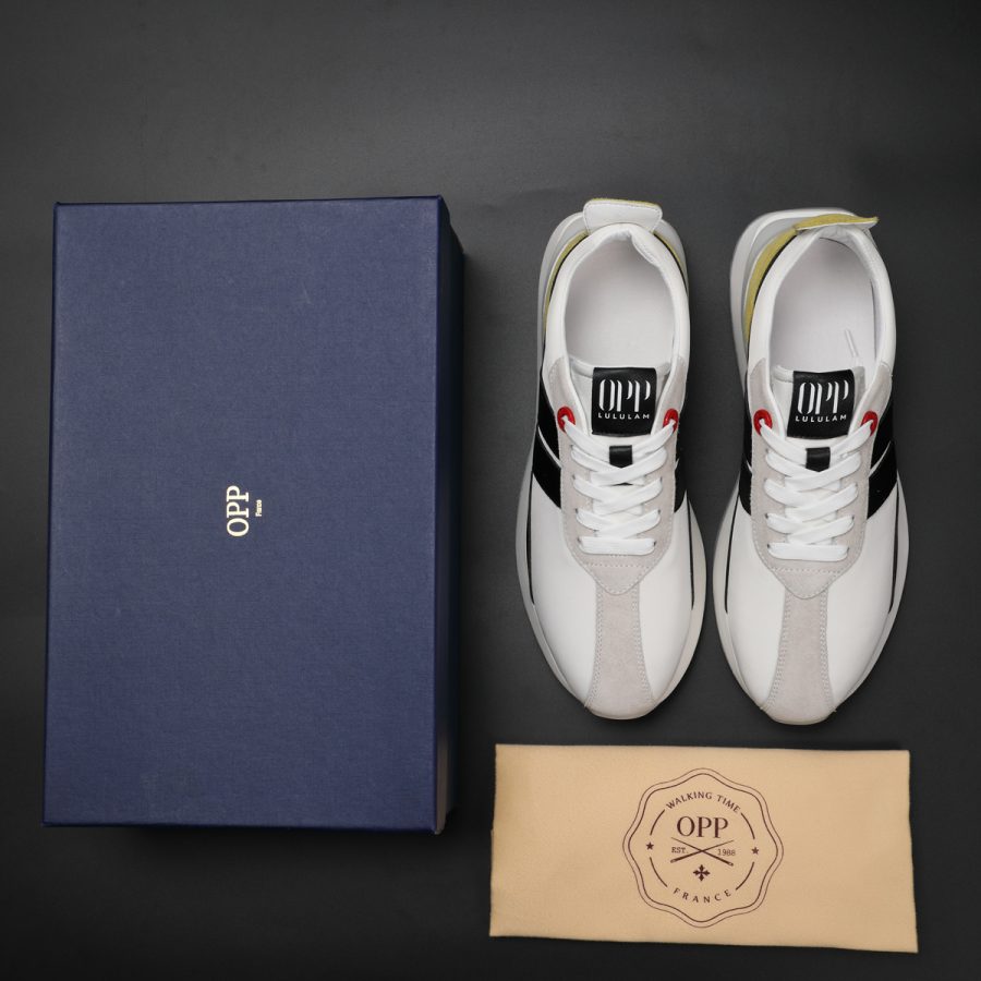 White Nylon Bumpr Sneakers - Image 7