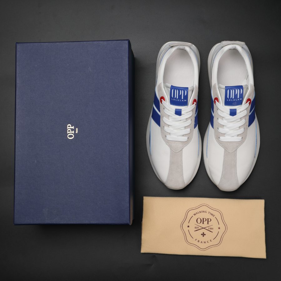 White Nylon Bumpr Sneakers - Image 7