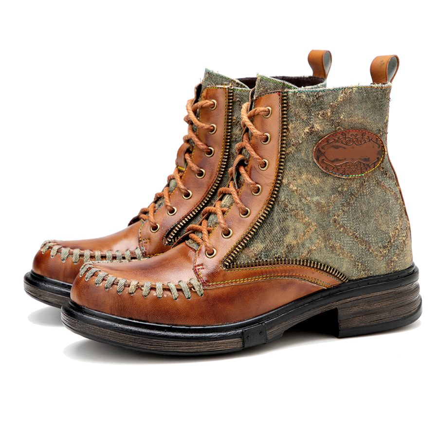 Women Splicing Pattern Martin Boots