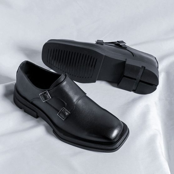 Black Square Toe Fashion Oxford Shoes