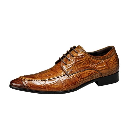 Embossed Leather Business Oxfords