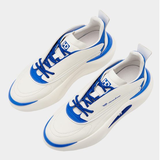 Lace-Up Platform Sneakers Blue