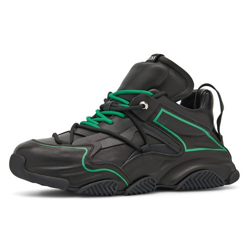 Lace-up Platform Sneakers Black