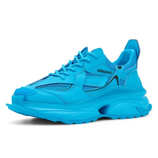 Lace-up Platform Sneakers Blue