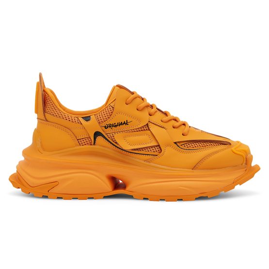 Lace-up Platform Sneakers Orange