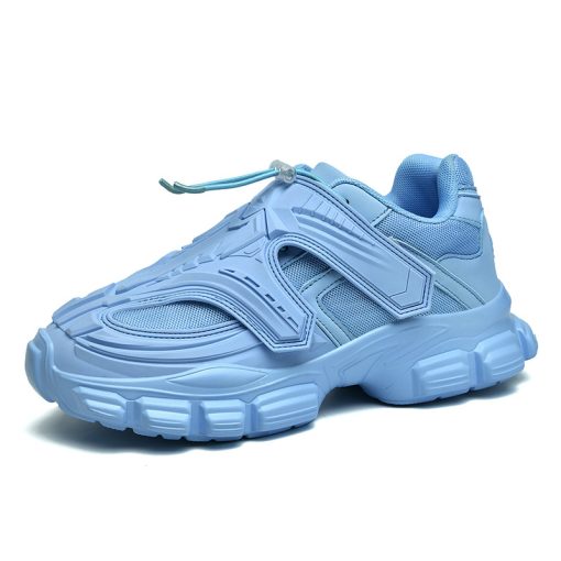 Lace-up Velcro Sneakers Blue