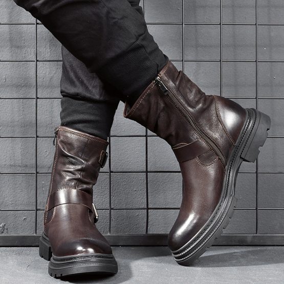 Men Leather Trend Chelsea Boots