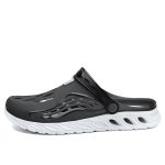 Men Rubber Sole Slippers Grey