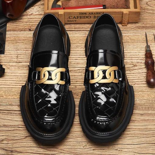 Patent-leather Woven Loafers (3)