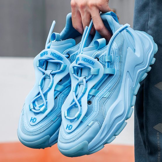Platform Mesh Sneakers Blue