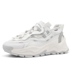 Platform Mesh Sneakers White