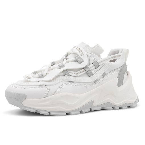 Platform Mesh Sneakers White